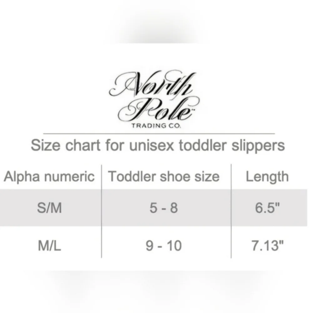 North Pole Trading Co. Kid's Toddler Elf Christmas‎ Slippers NWT Size S/M